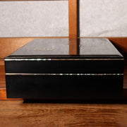 Japanese Lacquer Makie Raden Inkstone case wooden box signed w / box WBX216