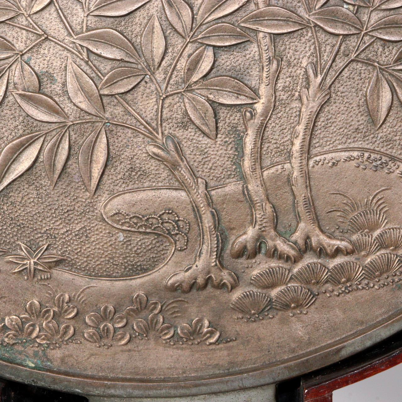 Japanese Antique shinto Shinkyo Bronze mirror Temple Buddhist Shrine BOS865 -6
