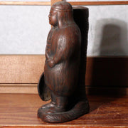 Japanese Bizen ware pottery ceramic Statue vase ornament signed w / box BW74