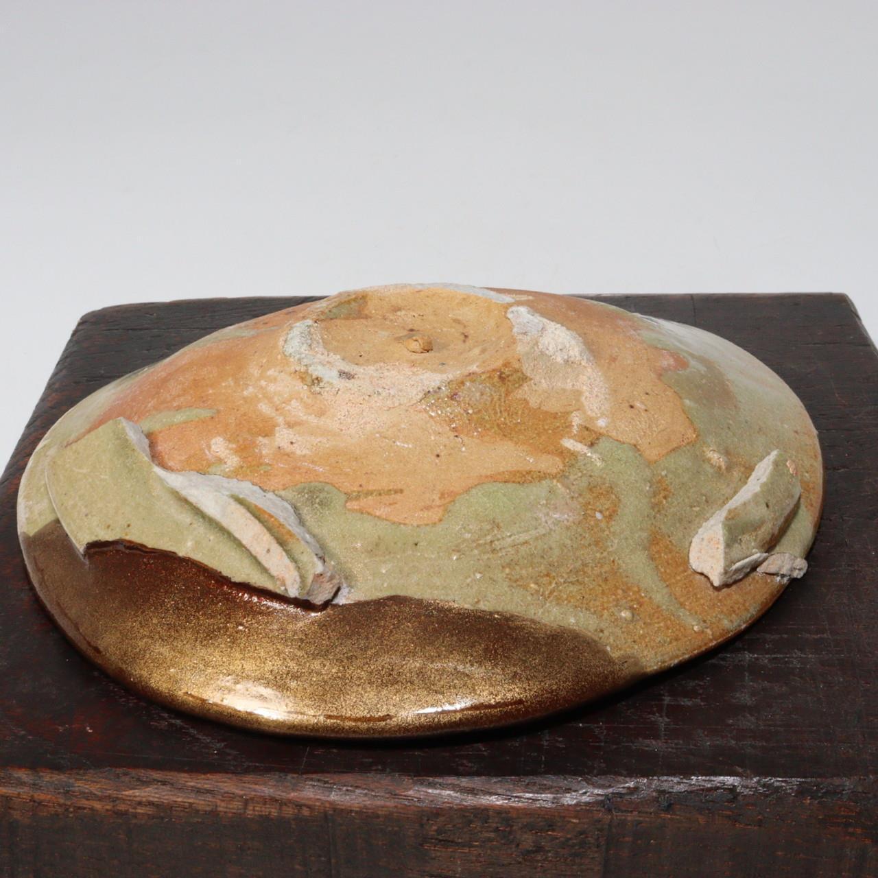 Japanese Antique Karatsu ware tea 5 Plates Pottery Ceramic bowl PCP152