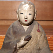 Japanese pottery Wood clay Buddha statue Ebisu Daikoku Inari Fox ornament WB171