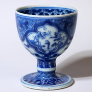 Japanese Antique Koto ware Two Cup pottery Ceramics Signed Beku-hai Box PCP221