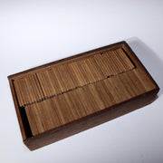 Japanese Antique wooden Karuta card game Tohoku region w / box WO351