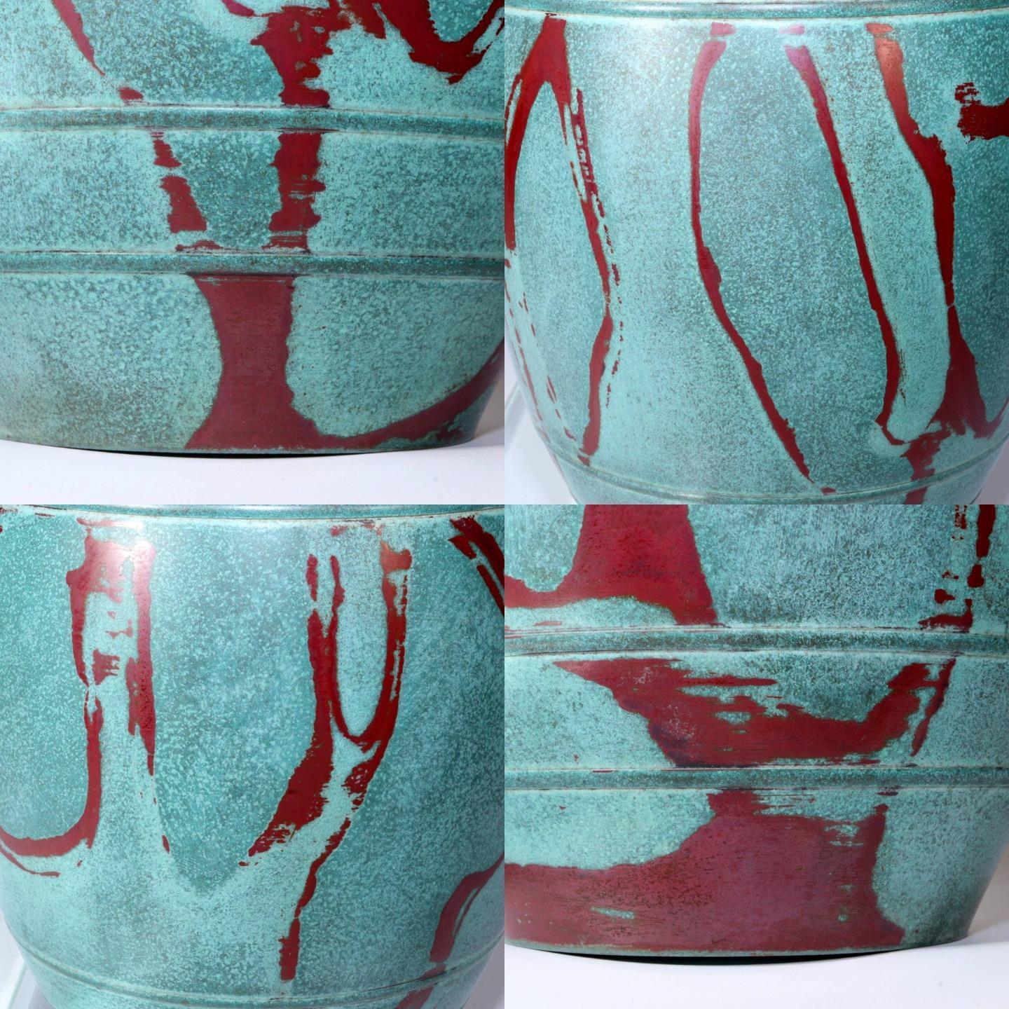 Japanese Bronze Flower Vase Takaoka doki signed w / box BV565