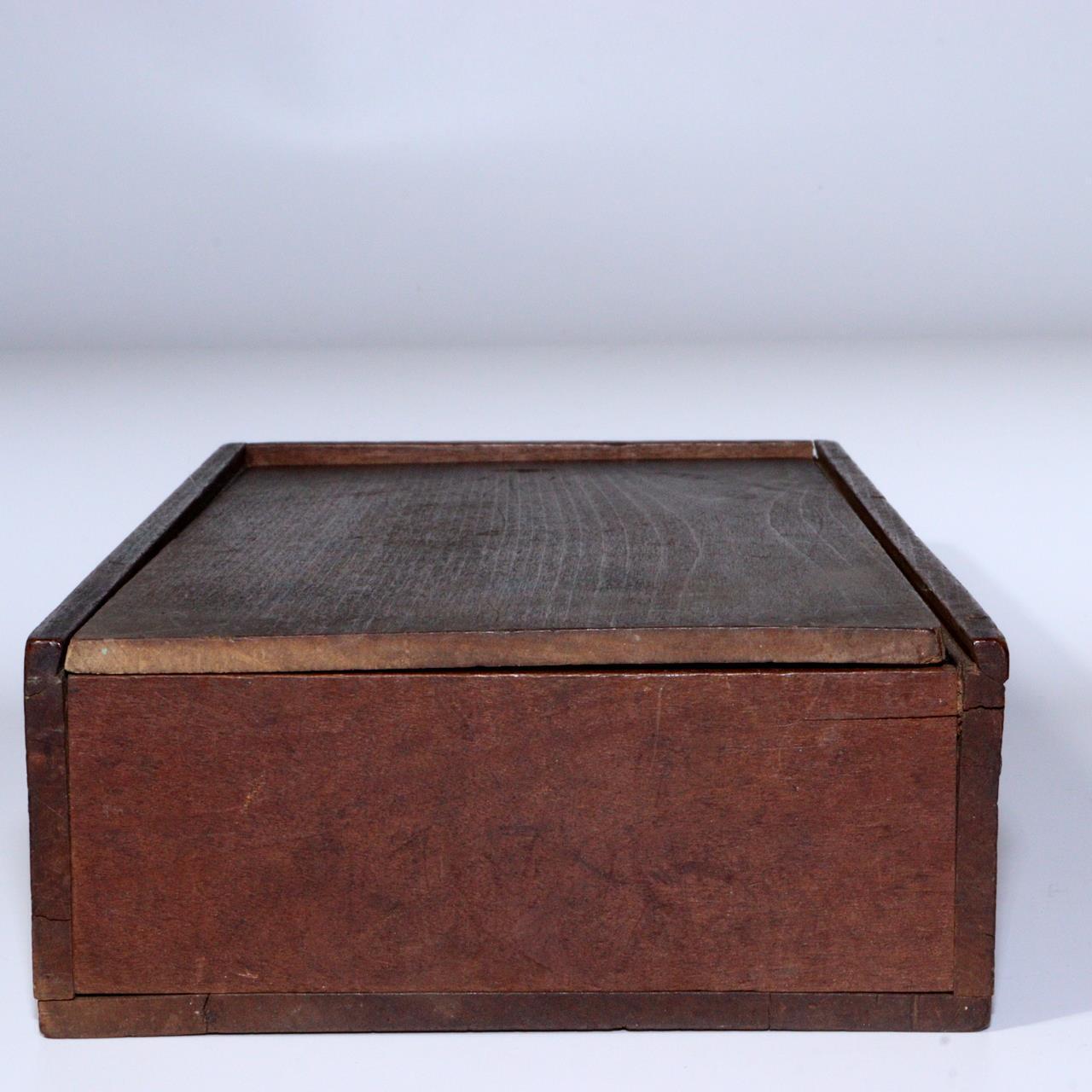 Japanese Antique wooden Karuta card game Tohoku region w / box WO351