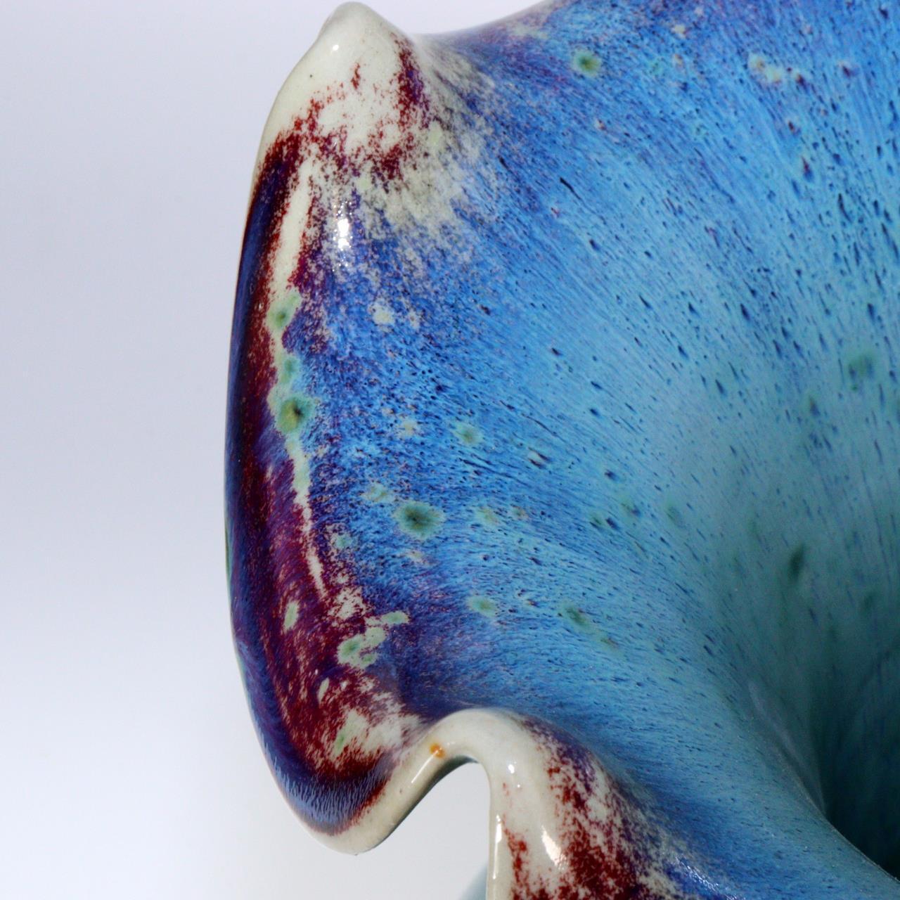 Japanese Glaze Flower Big vase Matsuyama Gaei porcelain vase signed box PV247