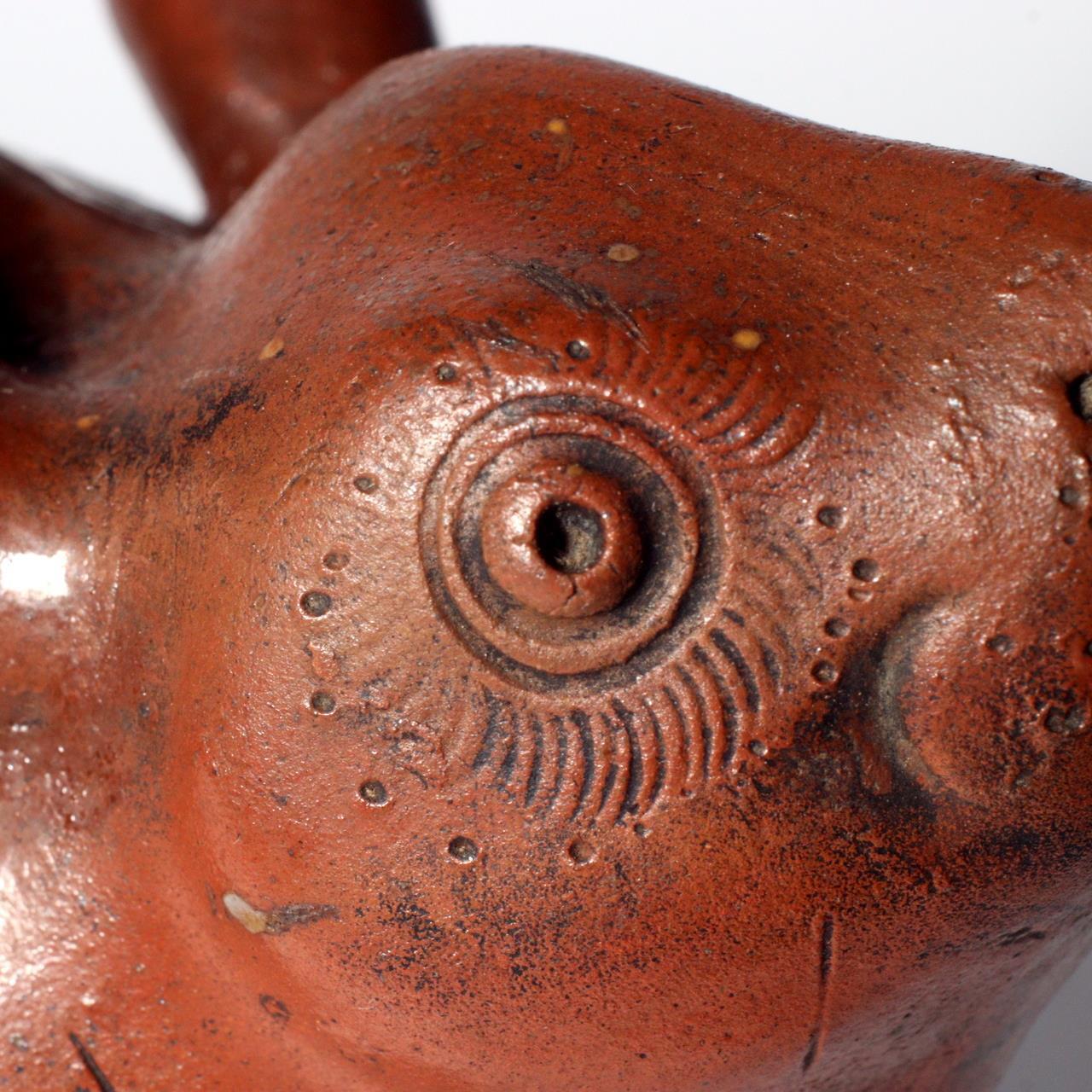 Japanese Bizen ware pottery ceramic Rabbit Suiteki water drop ornament Edo BW76