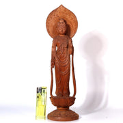 Japanese Antique wooden Kannon Bodhisattva buddha statue signed WB181
