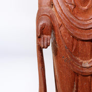 Japanese Antique wooden Kannon Bodhisattva buddha statue signed WB181