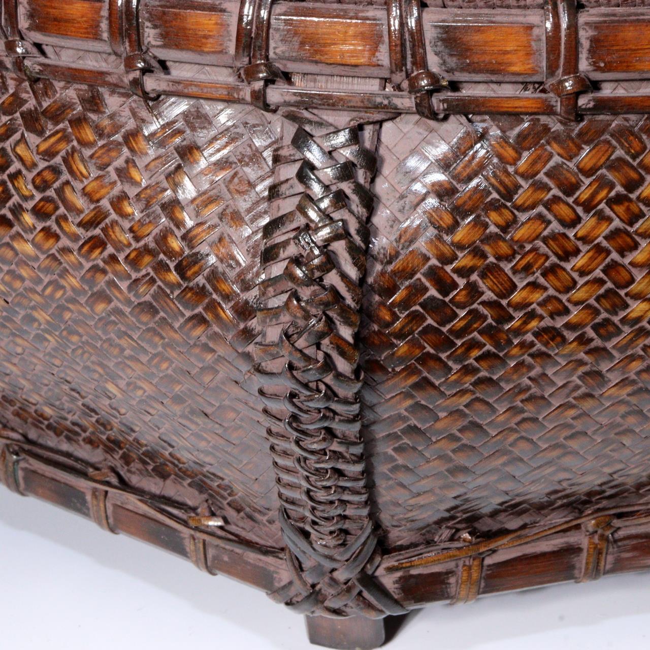 Japanese Hexagonal Brazier Basket Traditional Tea Ceremony Utensil bamboo BVO56
