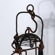 Japanese Antique Iron hanging lantern Toro Candlestick Temple Buddhism BOS845