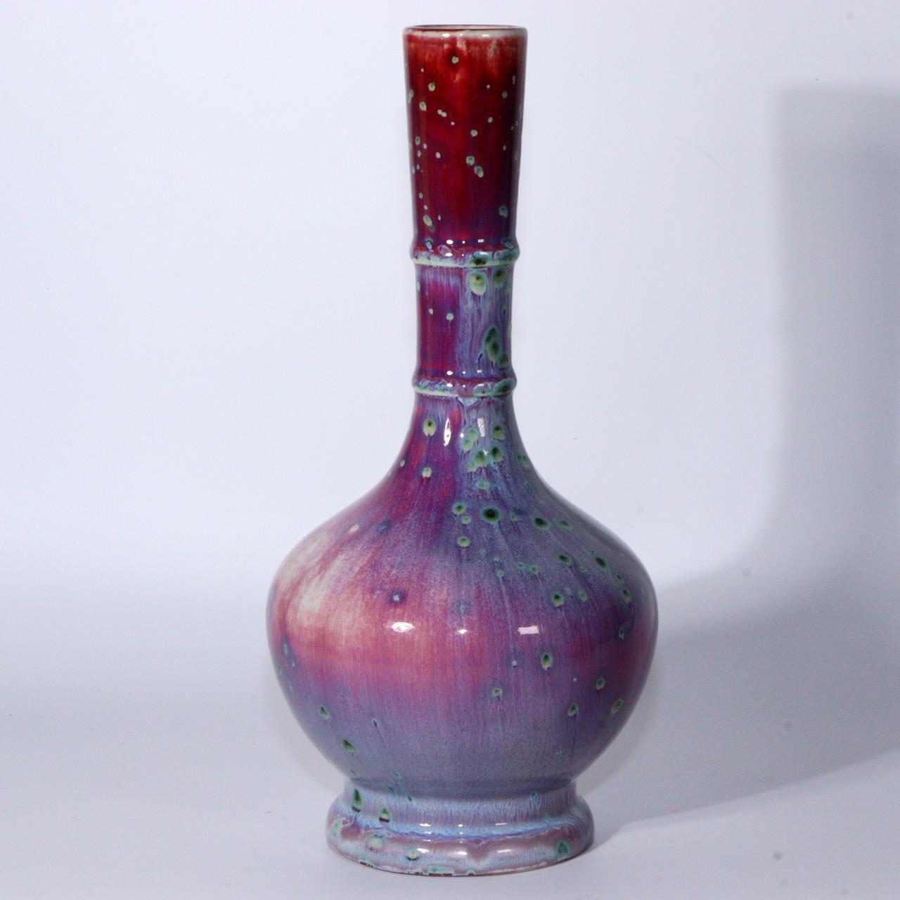 Japanese Glaze Flower vase Matsuyama Gaei porcelain vase signed w / box PV245