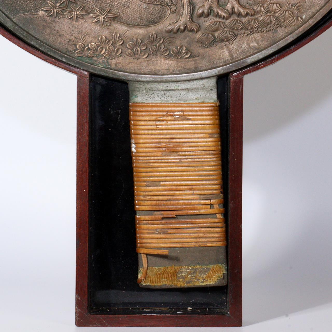 Japanese Antique shinto Shinkyo Bronze mirror Temple Buddhist Shrine BOS865 -6