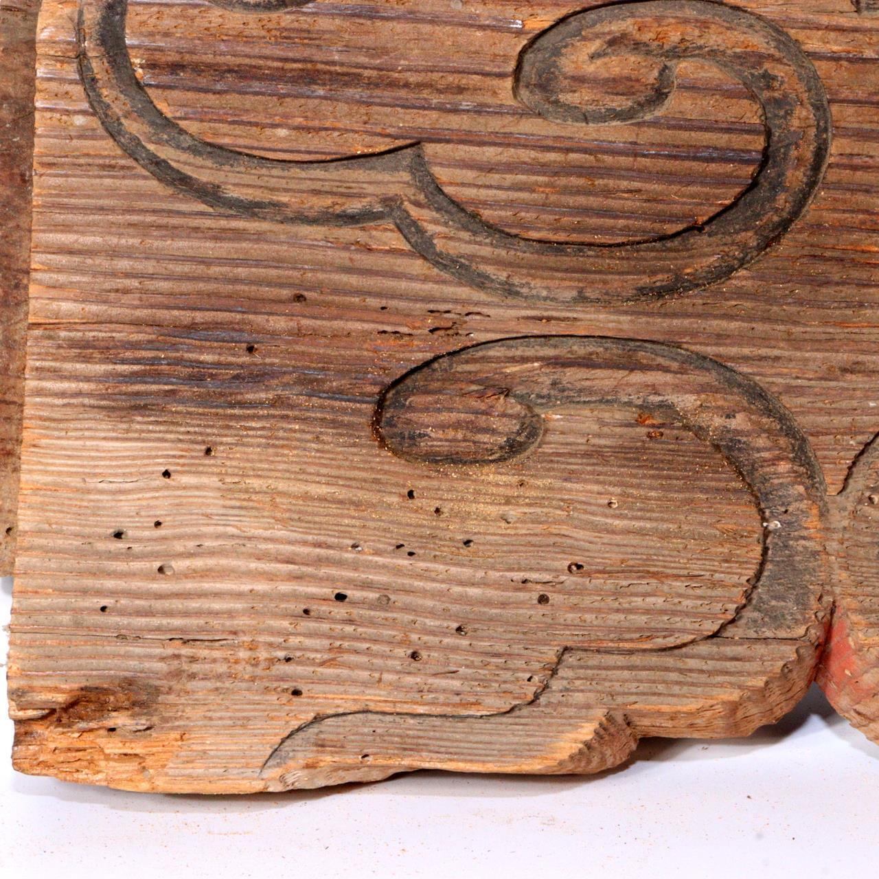 Antique Wooden Temple Bracket (Kibana) - Traditio Shinto Temple decoration WO357