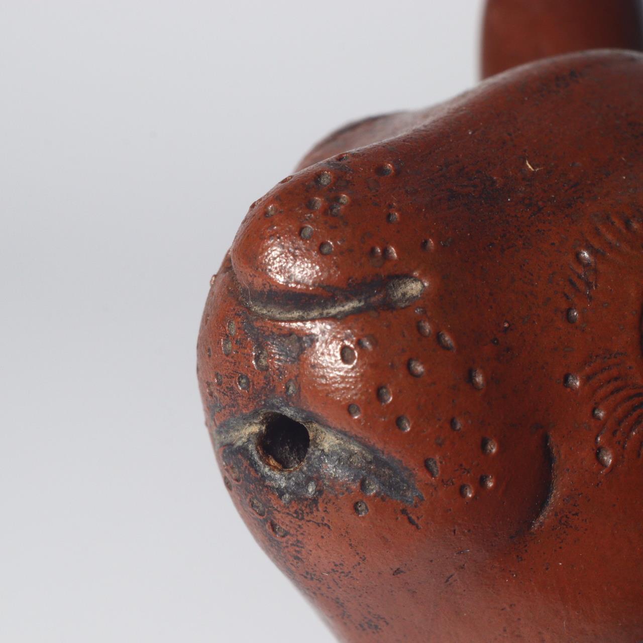 Japanese Bizen ware pottery ceramic Rabbit Suiteki water drop ornament Edo BW76