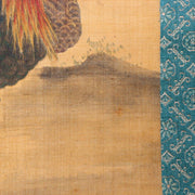 Japanese Kakejiku hanging scroll Couple Chicken Emakimono w / box ASO343