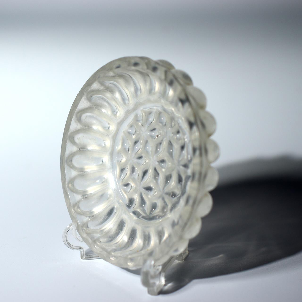 Rare Edo Period Giyaman Glass Sake Dish – Japanese Antique Uranium Glass GO15