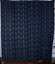 Japanese Fabric Kasuri 59 x 52 inches STRUCTURE Boro Kimono Cotton Cloth Textile