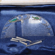 Japanese Edo-Meiji Period Glass Collection: Spoons, Comb, Koma by Ginza Hiranoya