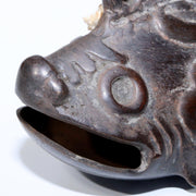 Japanese Antique copper catfish shape Bell ornament Zen Temple BOS846