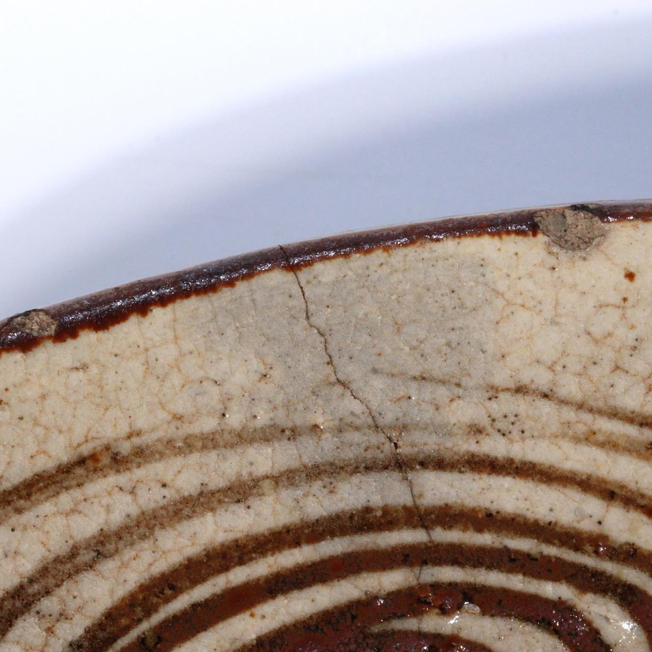 Antique Ko Seto ware Umanome Zara Horse eye plate Porcelain Ed Japanese PCP226-2