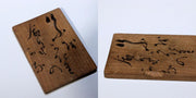 Japanese Antique wooden Karuta card game Tohoku region w / box WO351