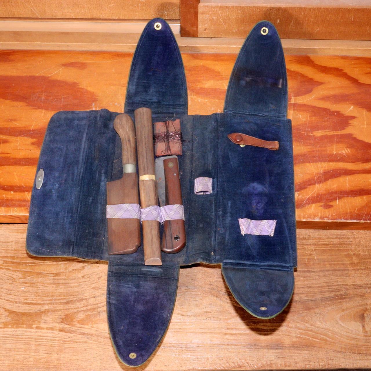 Japanese Wallet Bag knife Daiku tool set Kiridashi VG333
