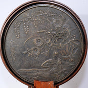 Japanese shinto Shinkyo Bronze mirror Temple Buddhist Shrine BOS865 -3