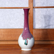 Japanese Glaze Flower vase Matsuyama Gaei porcelain vase signed w / box PV232
