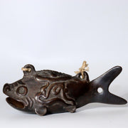Japanese Antique copper catfish shape Bell ornament Zen Temple BOS846