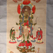 Japanese Kakejiku hanging scroll Buddhist Art Emakimono of Shōmen Kongō ASO358