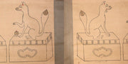 Japanese Kakejiku hanging scroll Inari Fox Shinto Kitsune Buddhist ASO360