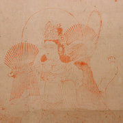 Japanese Kakejiku hanging scroll Inari Fox Shinto Kitsune Buddhist ASO360