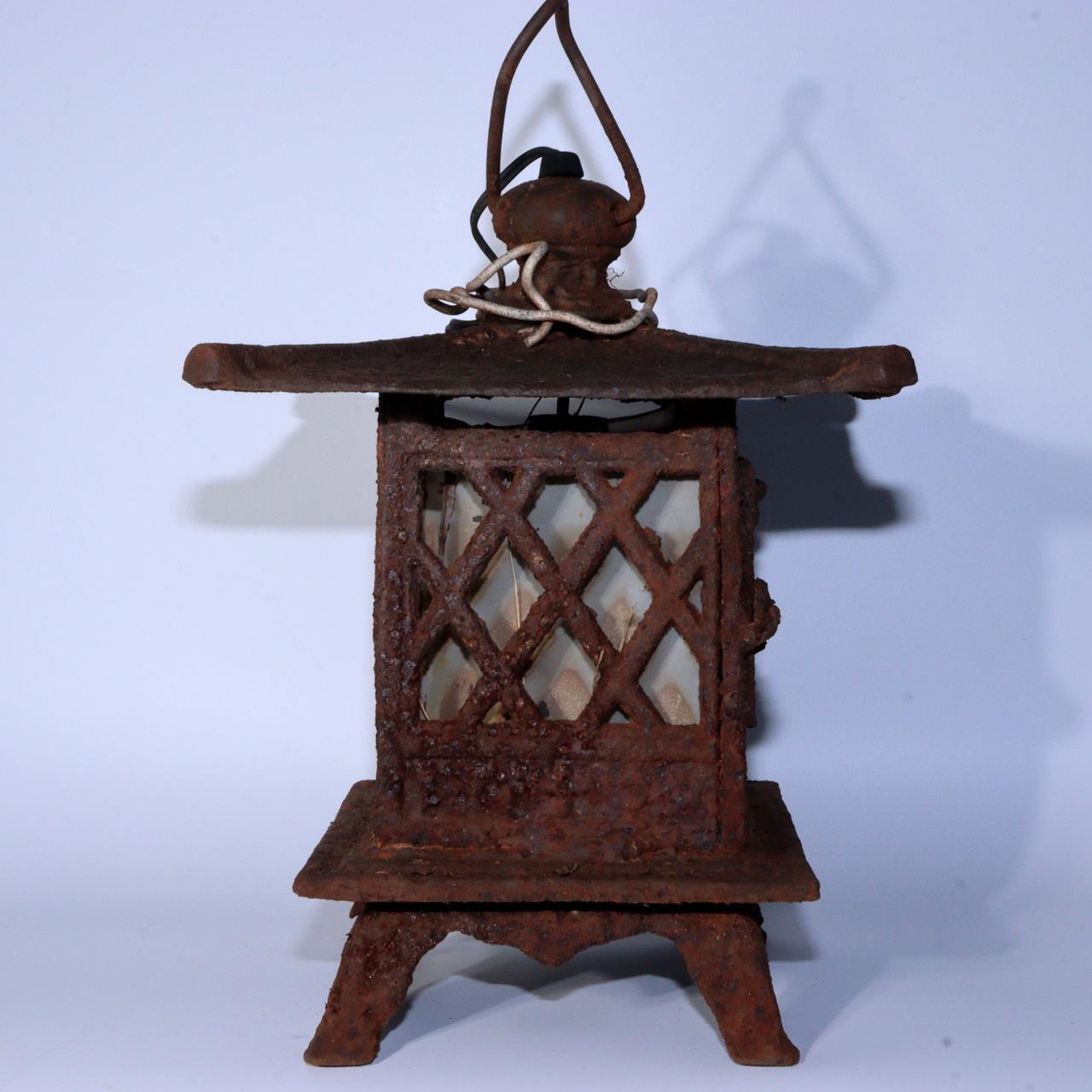 Japanese Iron Hanging lantern temple Buddhism BOS855