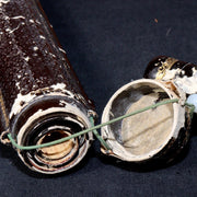 Japanese Antique Black lacquer Telescope Ikkanbari Spyglass Samurai VG340