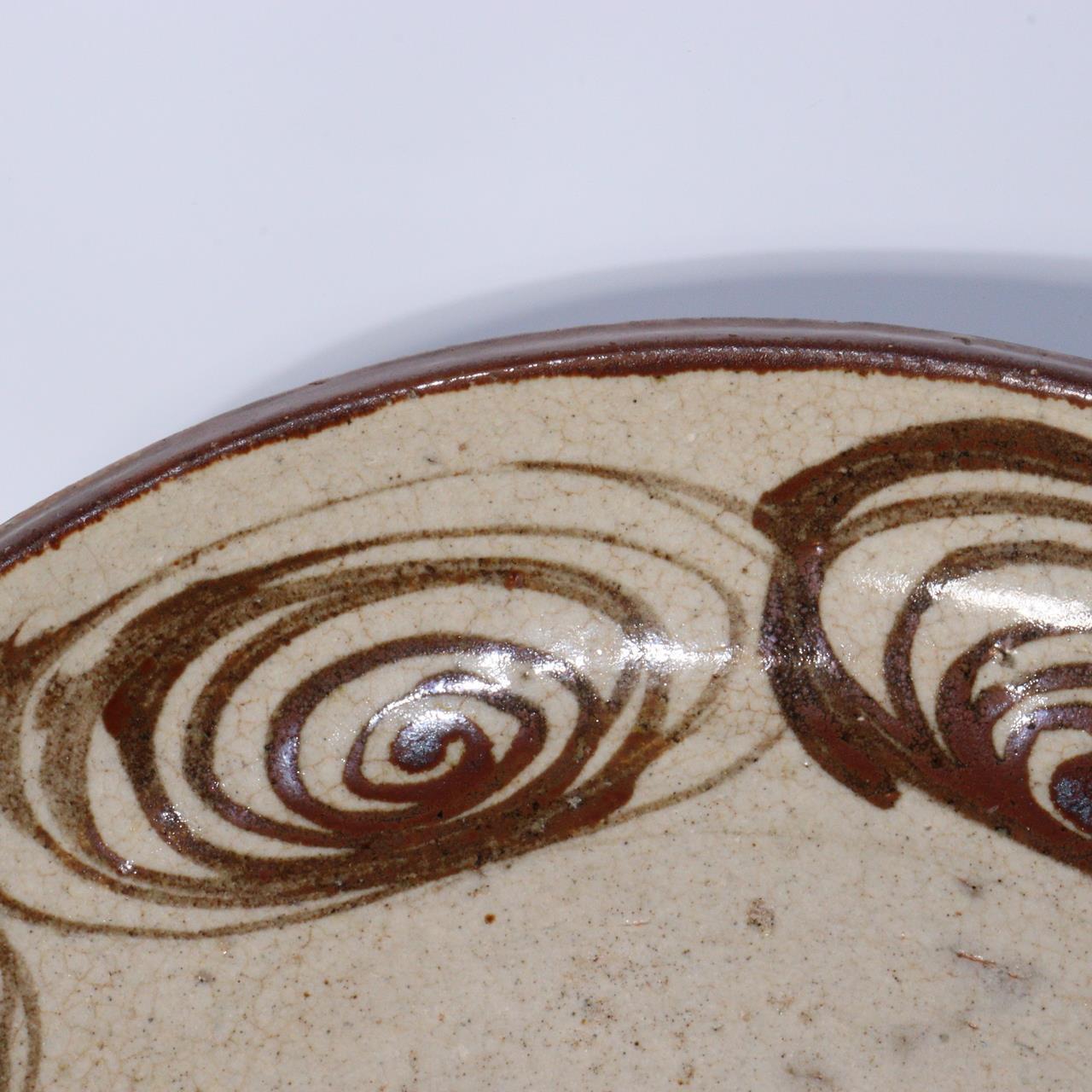 Antique Ko Seto ware Umanome Zara Horse eye plate Porcelain Ed Japanese PCP226-2