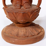 Japanese Antique wooden Kannon Bodhisattva buddha statue signed WB181