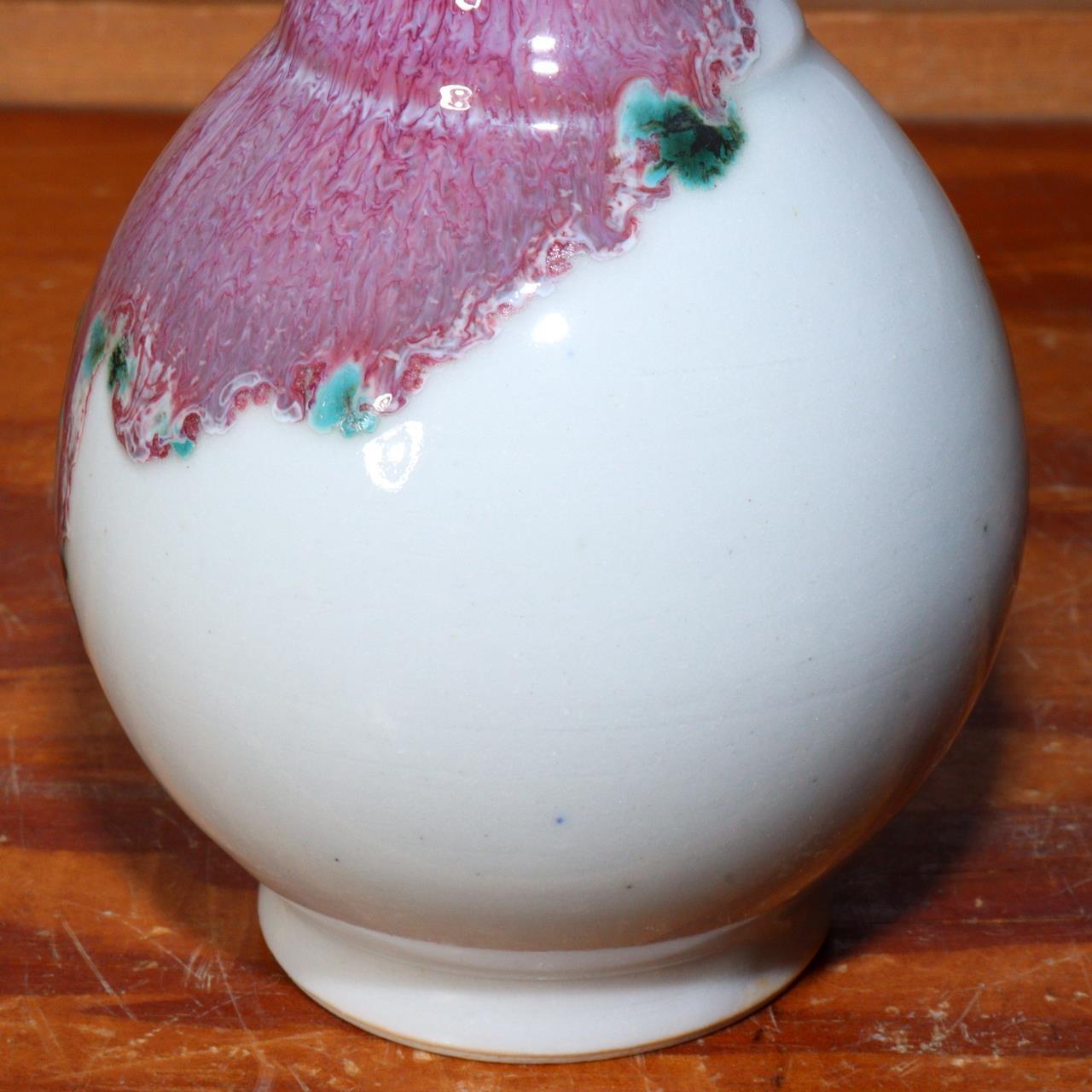 Japanese Glaze Flower vase Matsuyama Gaei porcelain vase signed w / box PV232