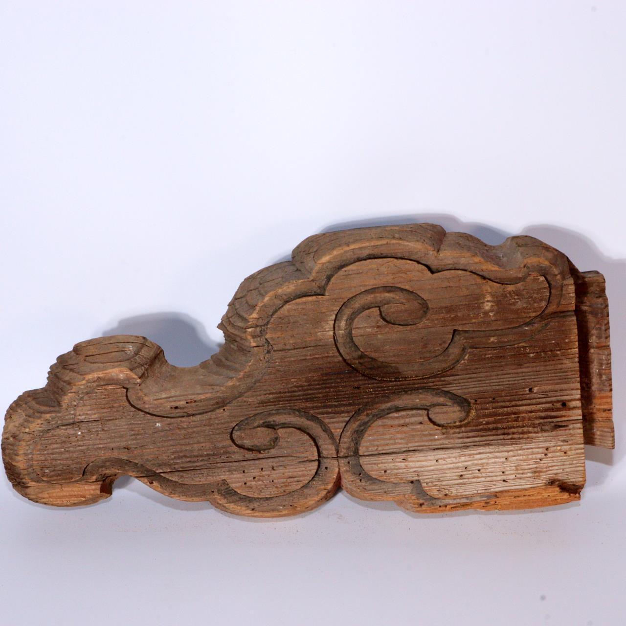 Antique Wooden Temple Bracket (Kibana) - Traditio Shinto Temple decoration WO357