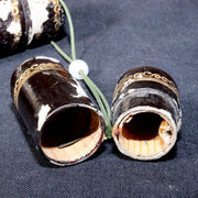 Japanese Antique Black lacquer Telescope Ikkanbari Spyglass Samurai VG340