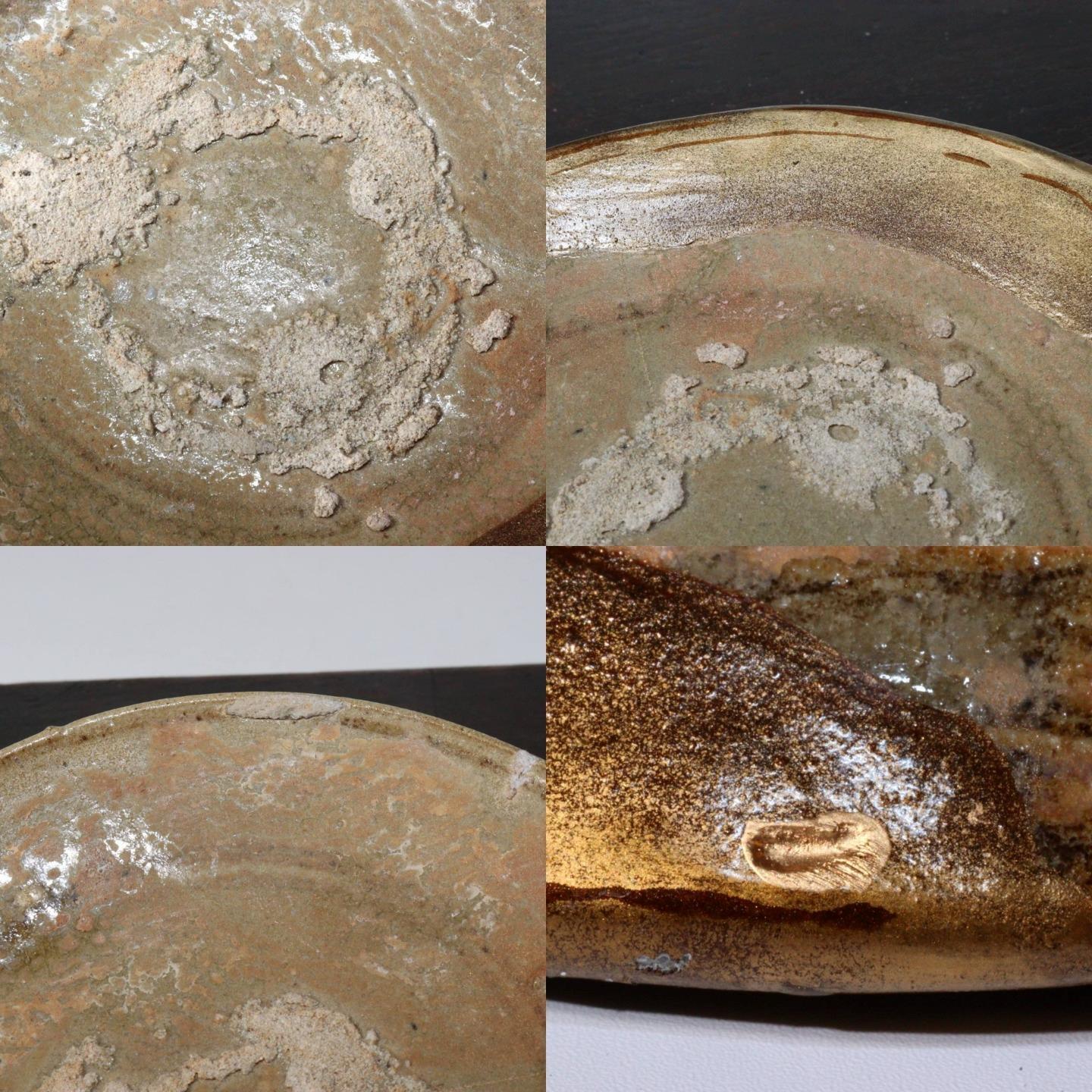 Japanese Antique Karatsu ware tea 5 Plates Pottery Ceramic bowl PCP152