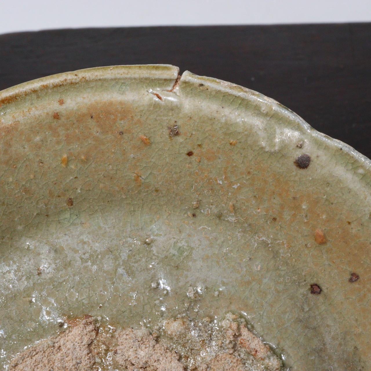 Japanese Antique Karatsu ware tea 5 Plates Pottery Ceramic bowl PCP152