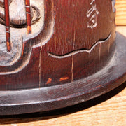 Chinese wooden Brush pot Calligraphy tools signed Tube w / box WO267