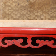 Japanese Antique Red Lacquered wooden hanging lantern Andon Lamp VG260