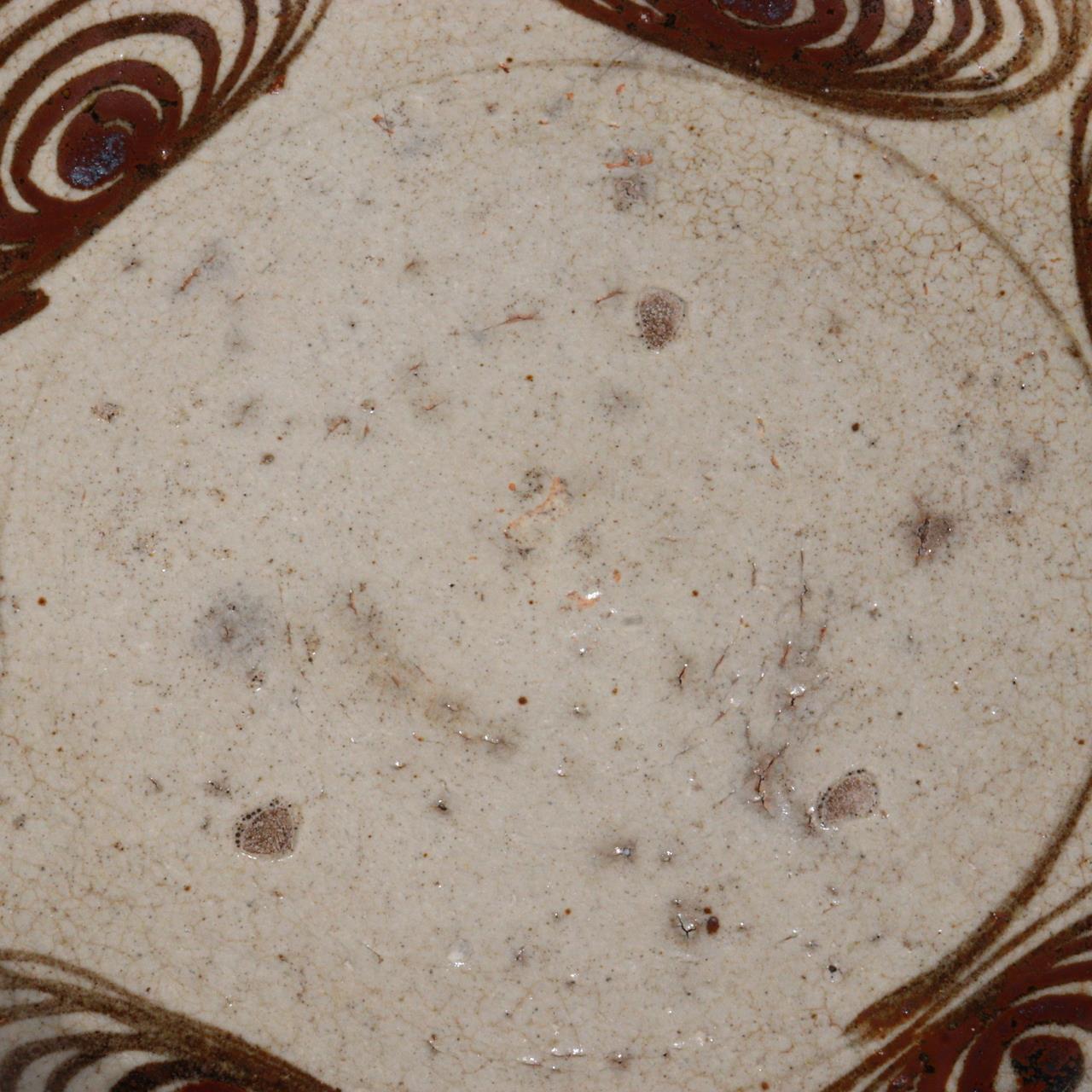 Antique Ko Seto ware Umanome Zara Horse eye plate Porcelain Ed Japanese PCP226-2