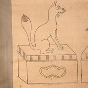 Japanese Kakejiku hanging scroll Inari Fox Shinto Kitsune Buddhist ASO360