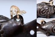 Japanese Antique copper catfish shape Bell ornament Zen Temple BOS846