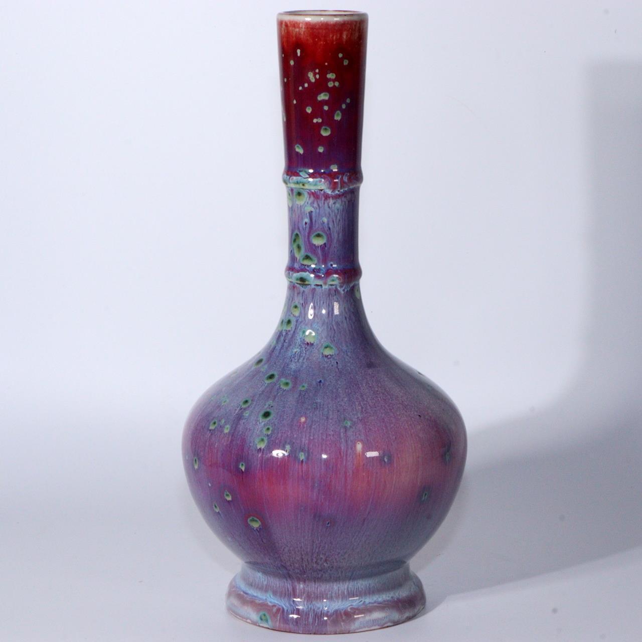 Japanese Glaze Flower vase Matsuyama Gaei porcelain vase signed w / box PV245