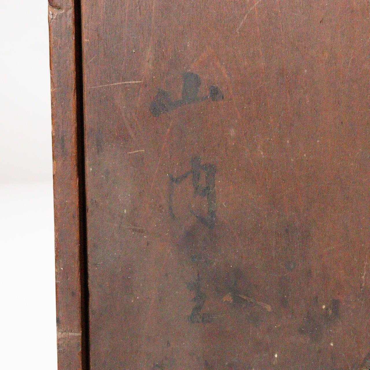 Japanese Antique wooden Karuta card game Tohoku region w / box WO351