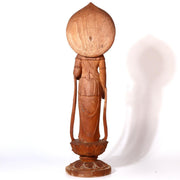 Japanese Antique wooden Kannon Bodhisattva buddha statue signed WB181